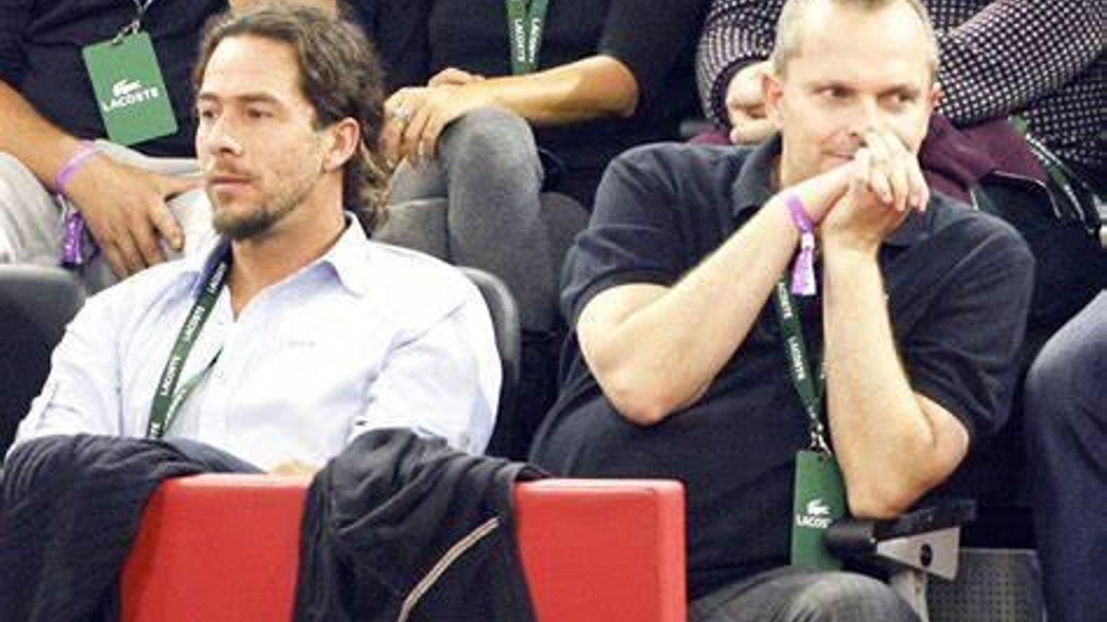 Nacho con Miguel Bosé, cuando estaban juntos.