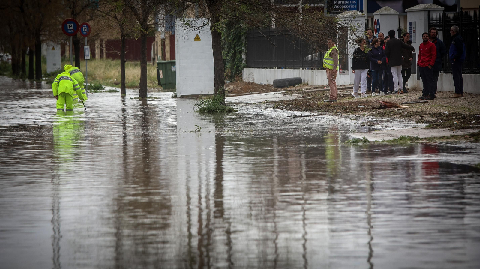 La borrasca Karlotta provoca inundaciones en algunas zonas de Jerez