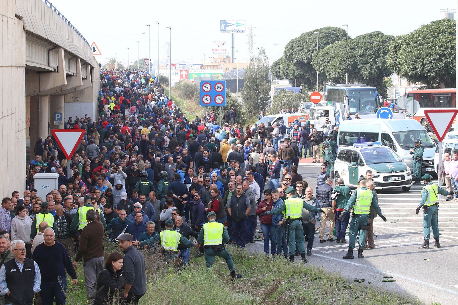 Las imágenes de la manifestación de agricultores