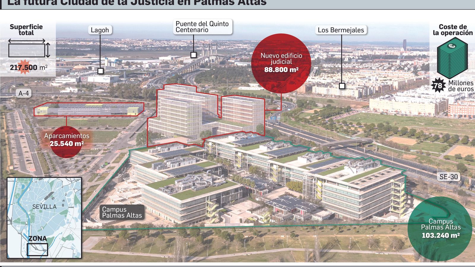 La futura Ciudad de la Justicia en Palmas Altas