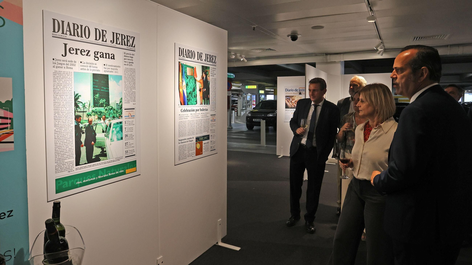 Imágenes de la exposición de portadas del Diario de Jerez en El Corte Inglés por los 40 años
