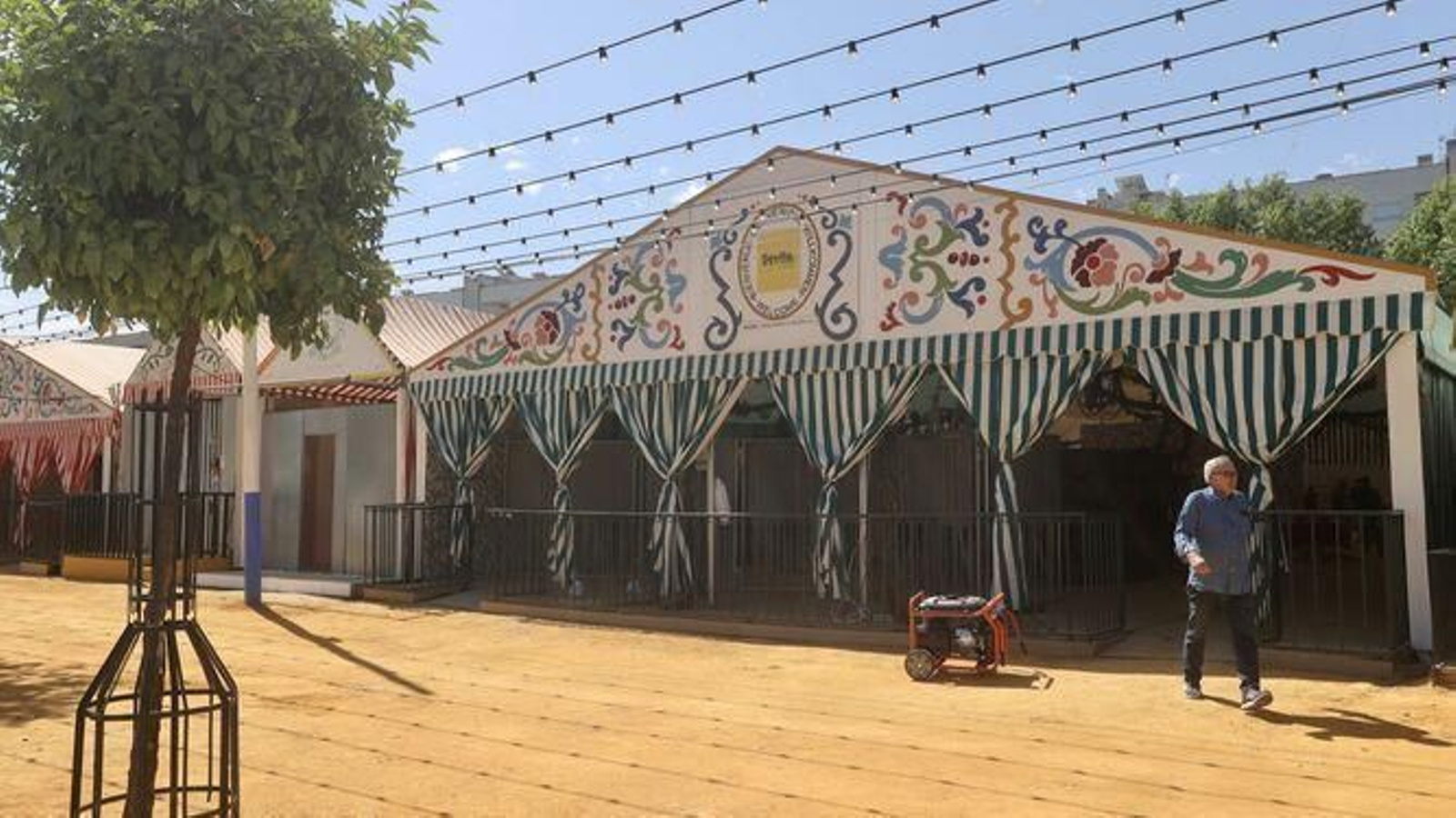 La caseta de los turistas en la Feria de Sevilla.