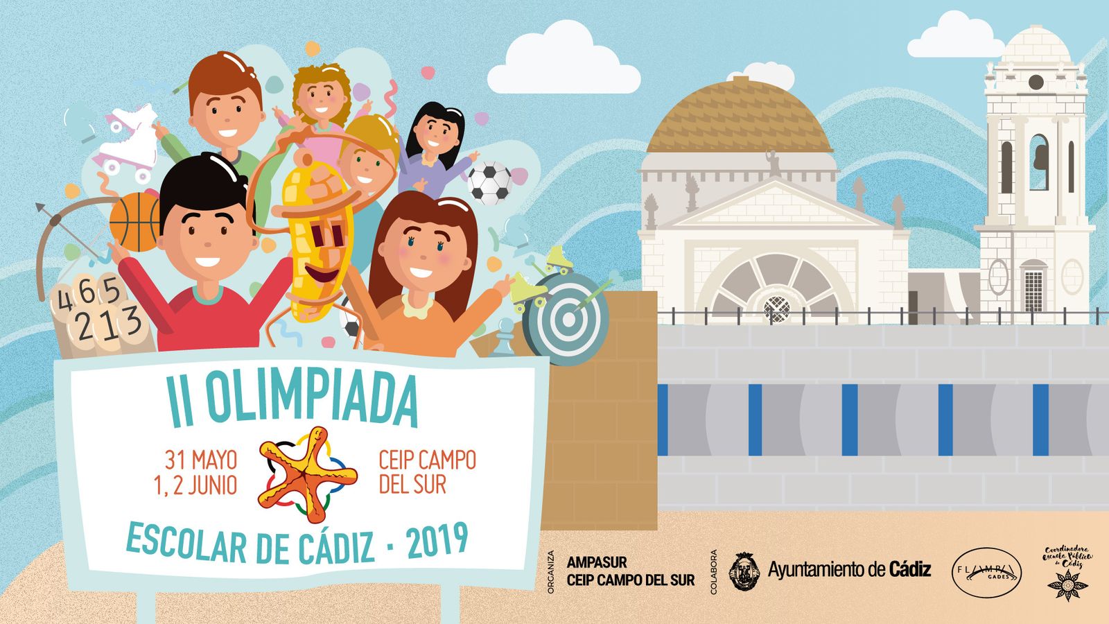 Cartel de las II Olimpiadas Escolares.