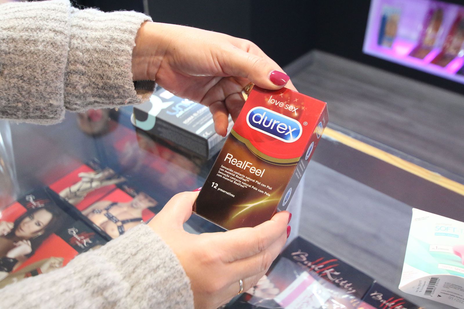 Una caja de preservativos Durex.