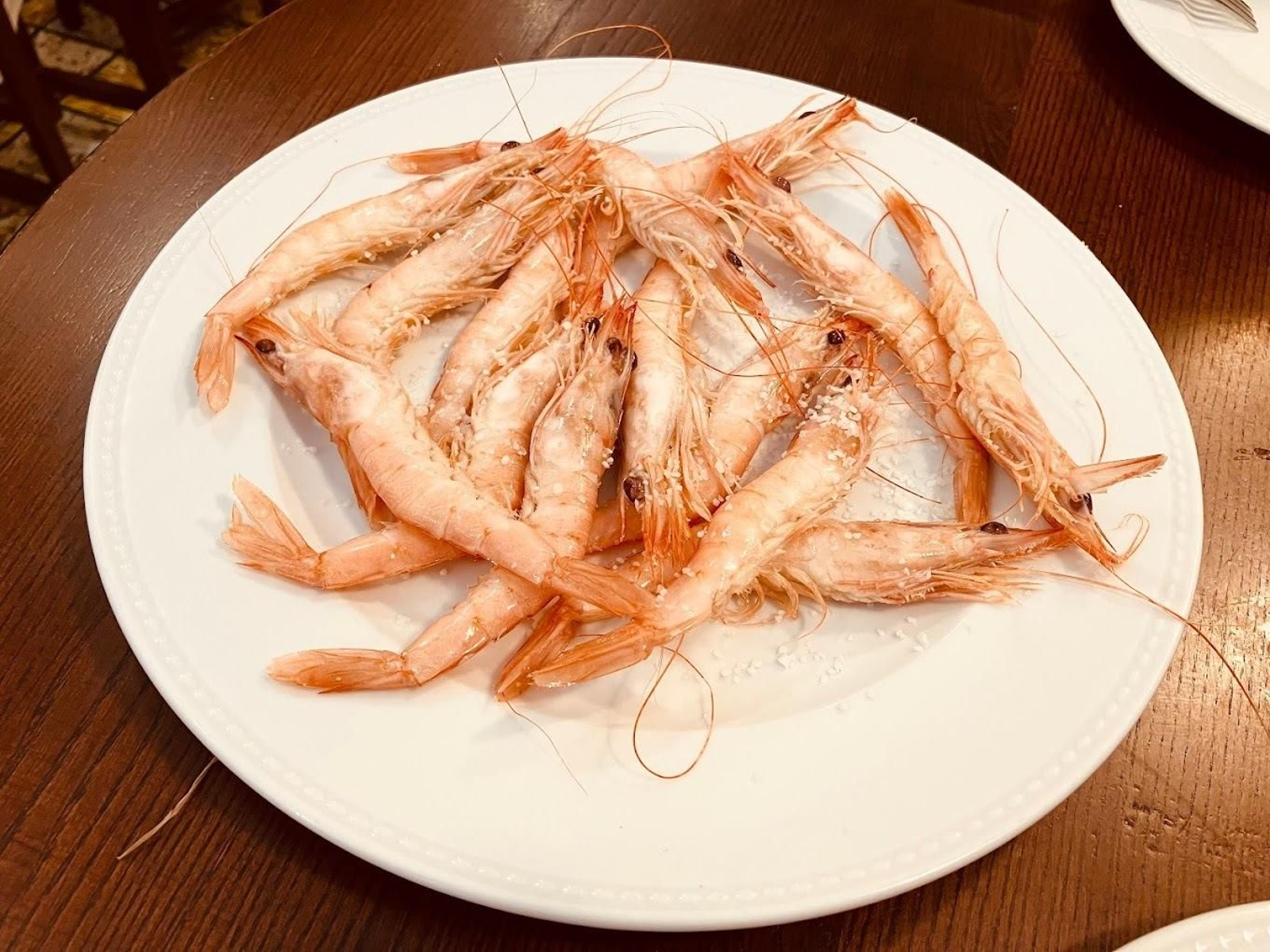 Comer gambas de Huelva
