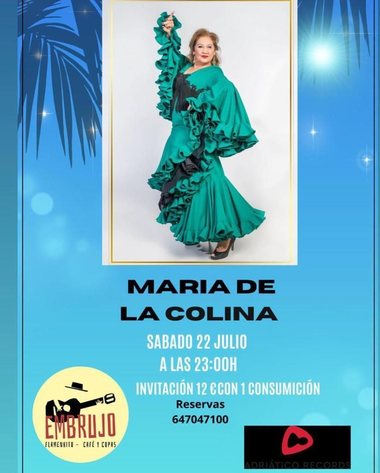María de la Colina, en Embrujo Flamenco Copas, Chipiona