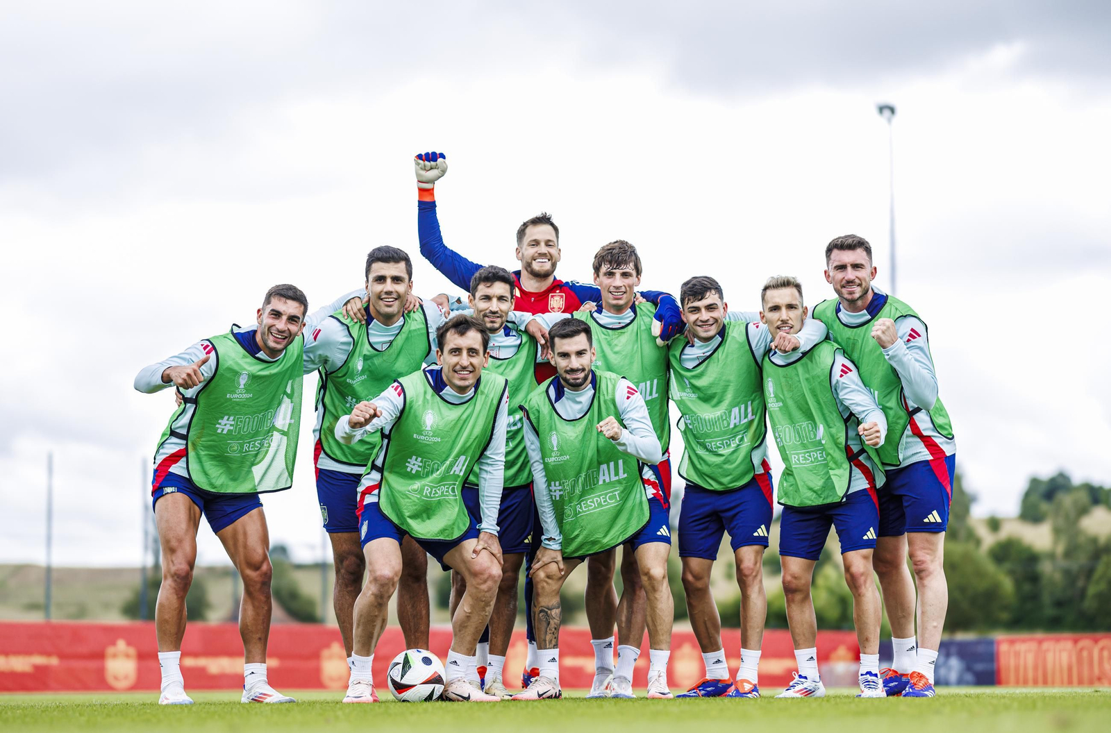 Las fotos de España antes del partido contra Alemania