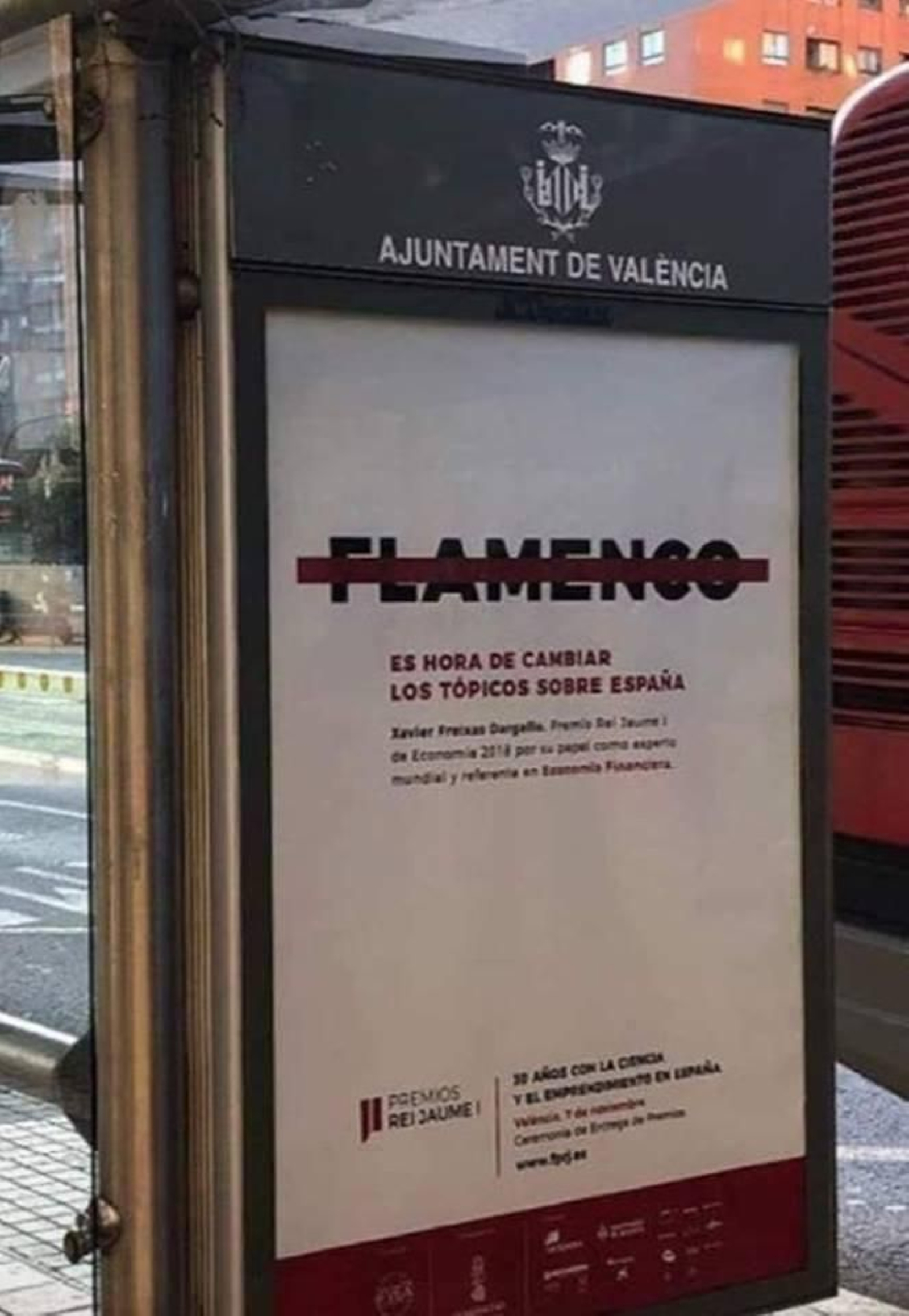 Una de las marquesinas que se pueden ver en Valencia