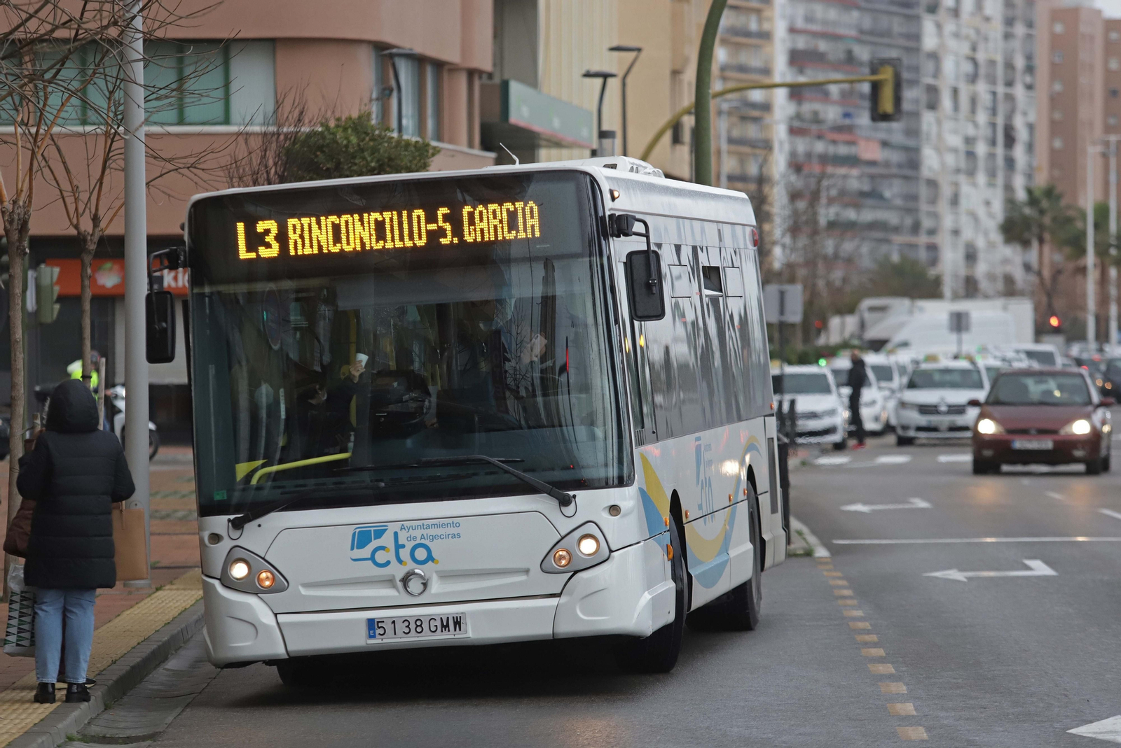 Un autobús urbano de Algeciras.