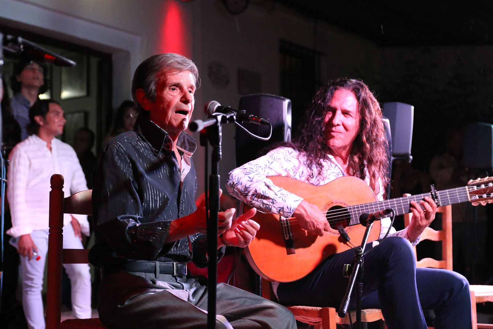 José Sorroche con Tomatito. Dos maestros en el Festival de Flamenco de Fondón.