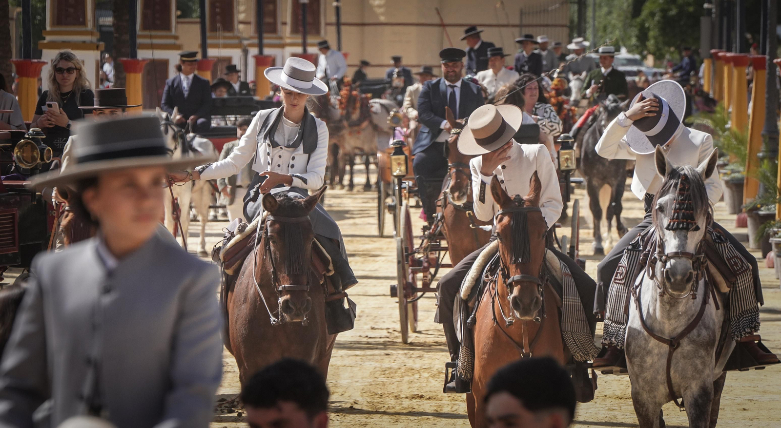 Imágenes del ambiente el domingo en la Feria de Jerez 2024