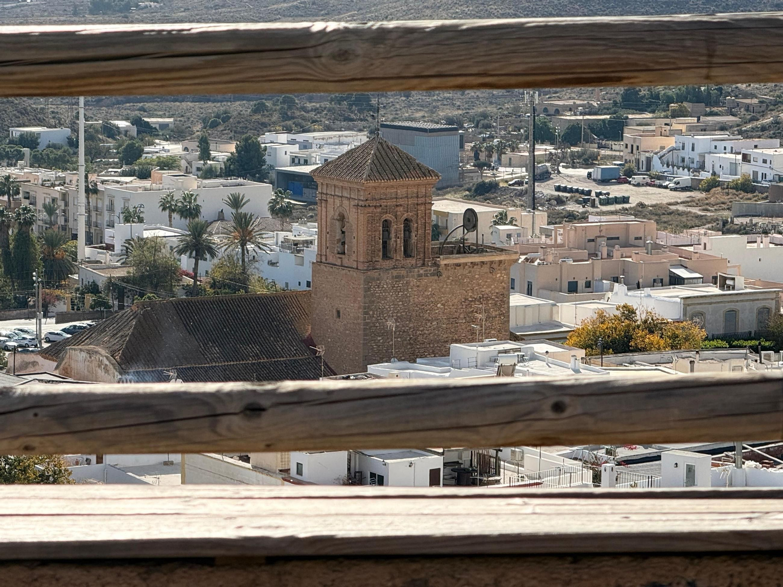 Vistas de la parroquia de la Villa de Níjar.