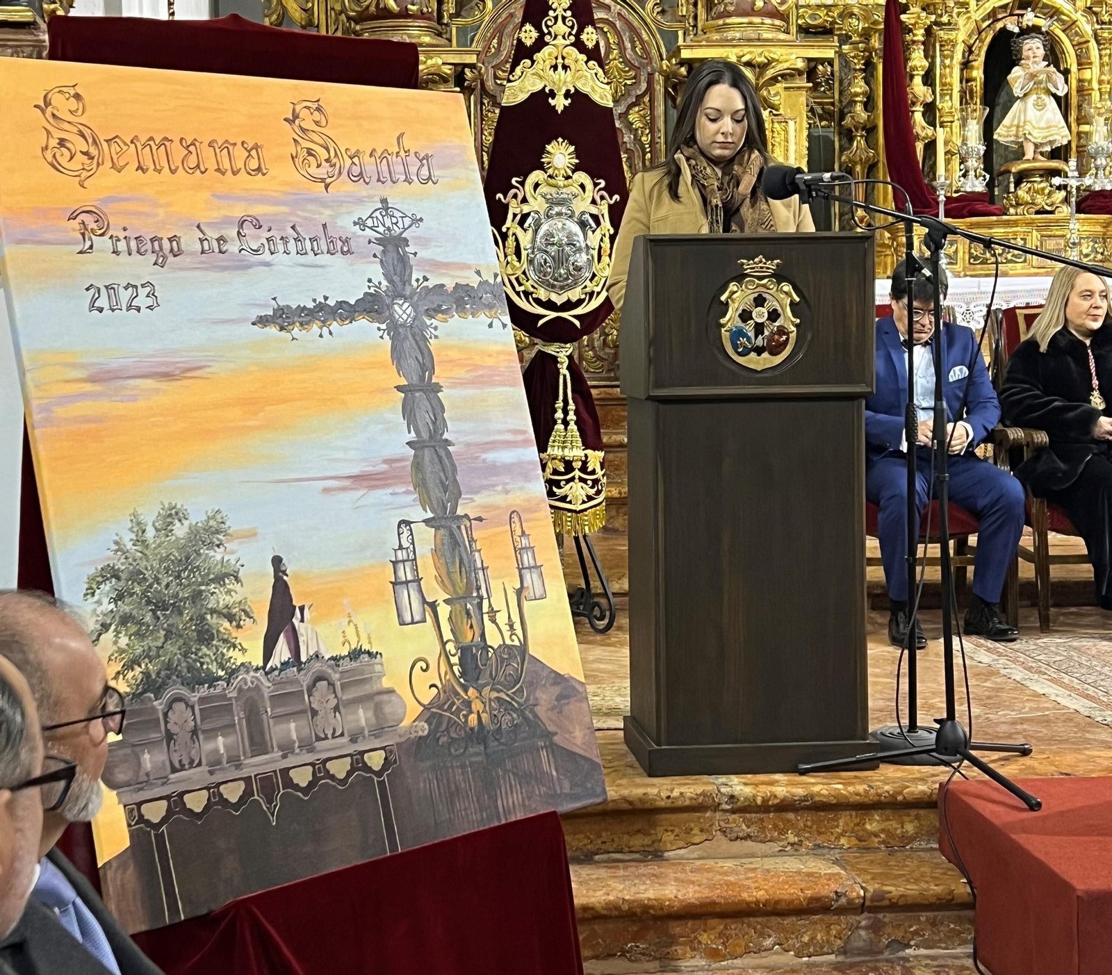 La pintora y artista prieguense Aurora García-Calabrés Ballesteros presenta el cartel.