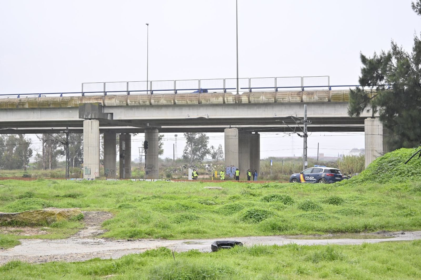 El lugar donde ha aparecido el hombre sin vida.
