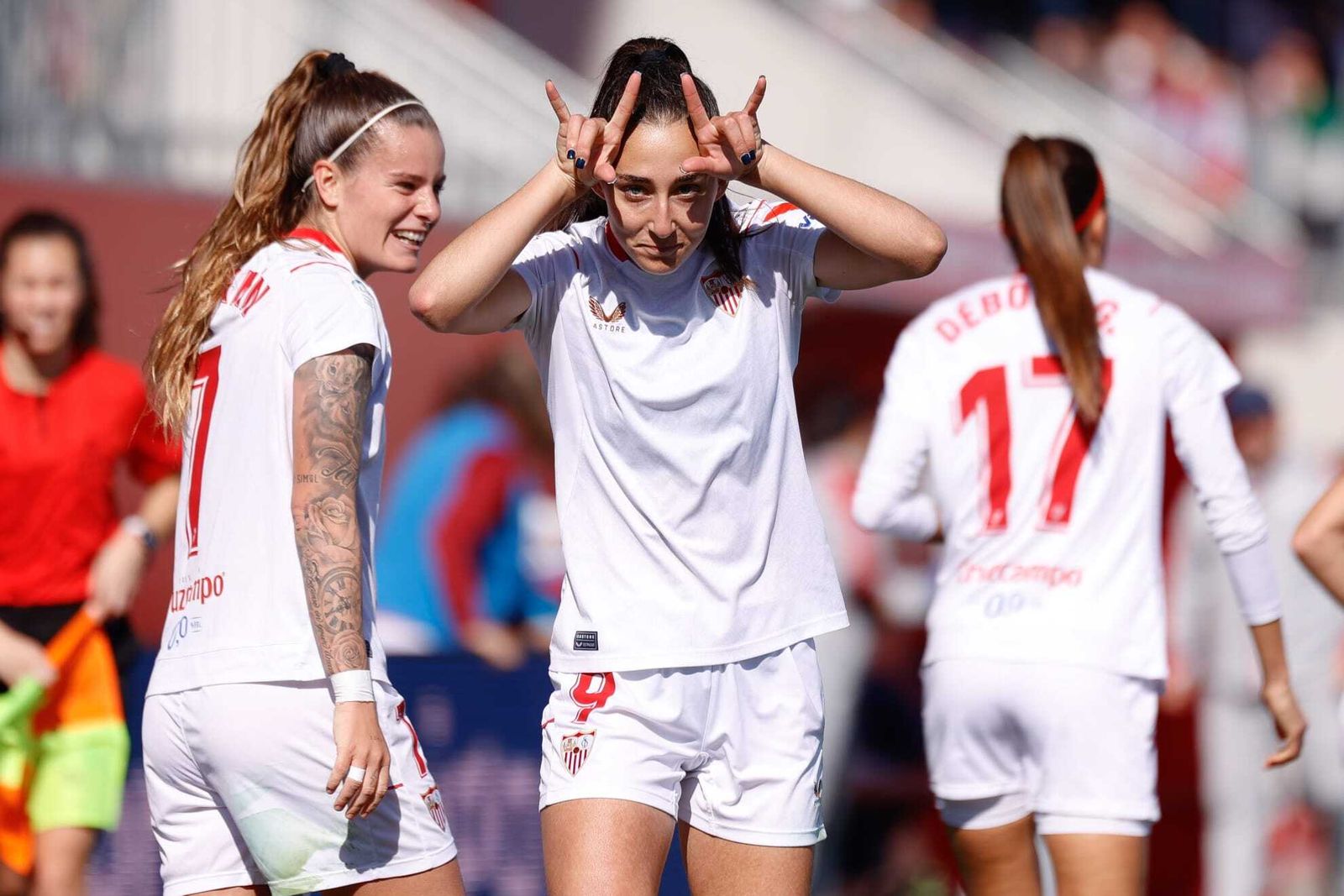 Ana Franco celebra el gol de la victoria frente al Villarreal.
