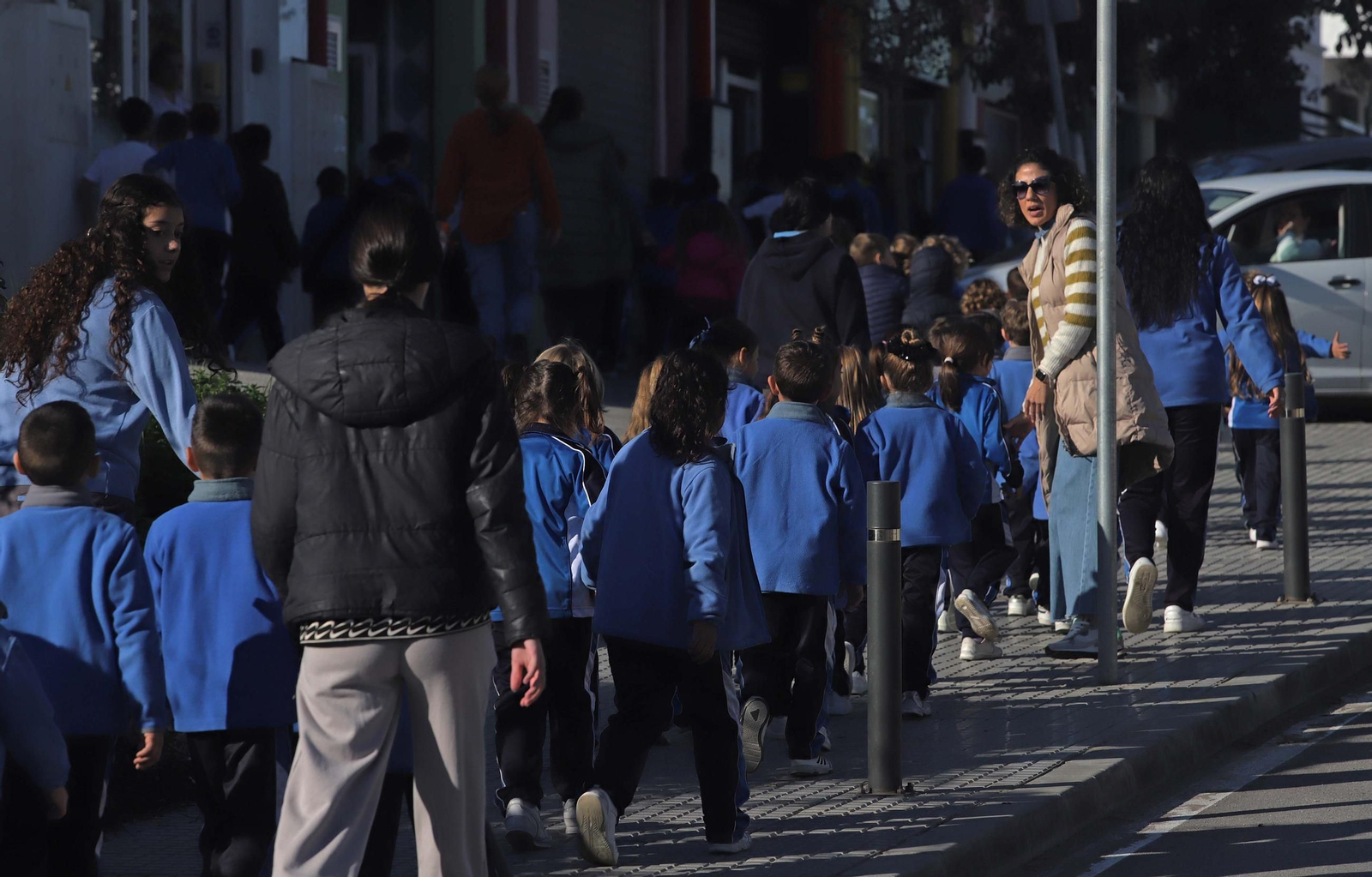 Fotos del simulacro de tsunami en el colegio Nuestra Señora de los Milagros en Algeciras