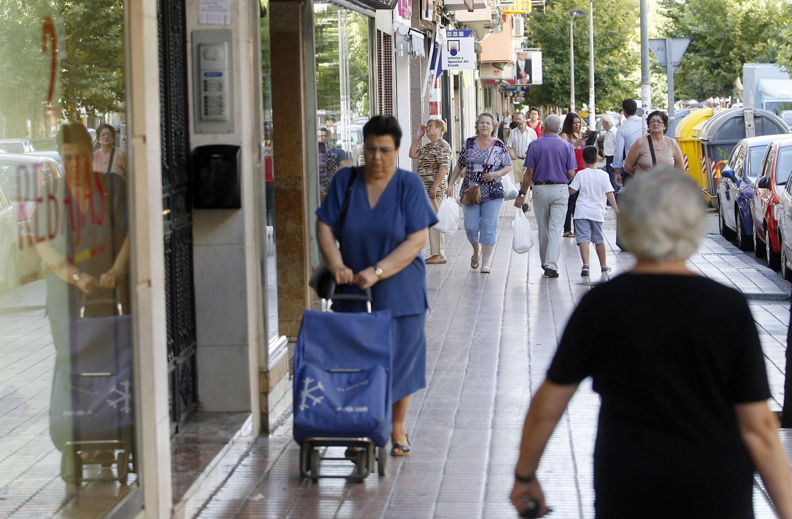 Viandantes en Santa Rosa.