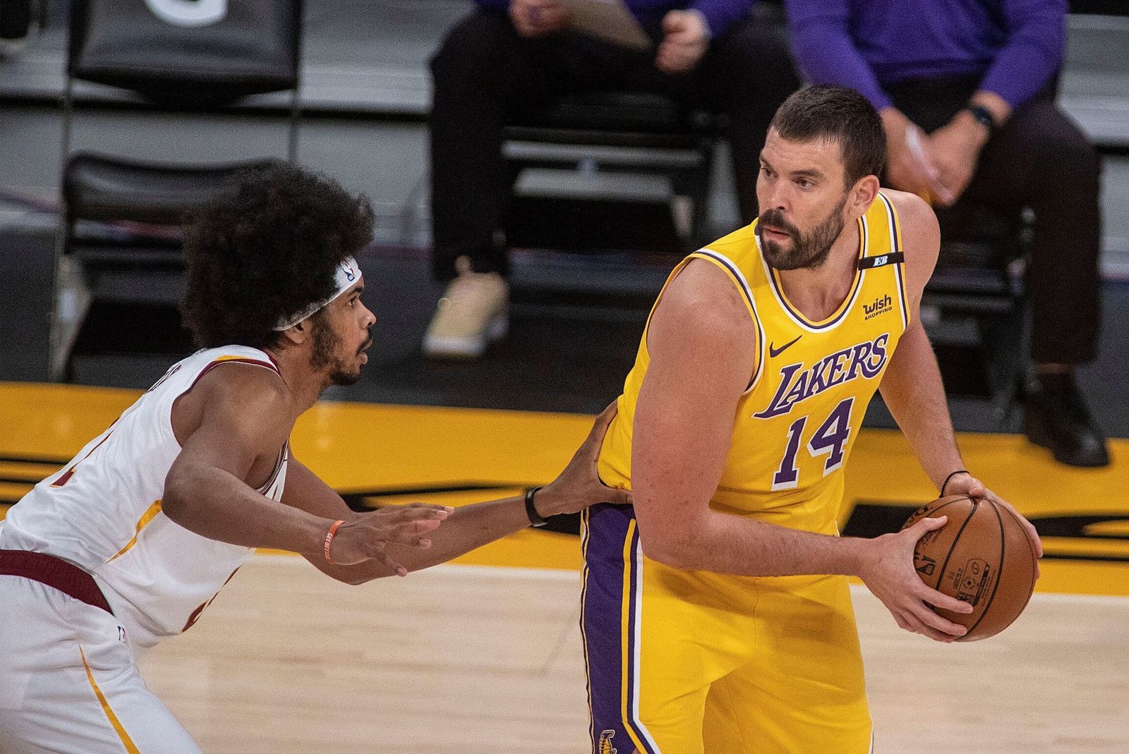 Marc Gasol, en uno de sus últimos partidos con Lakers en la NBA.