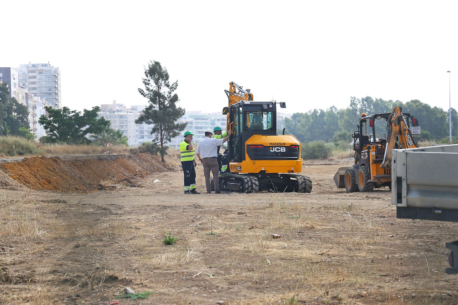 Imágenes del inicio de las obras de urbanización del Ensanche Sur