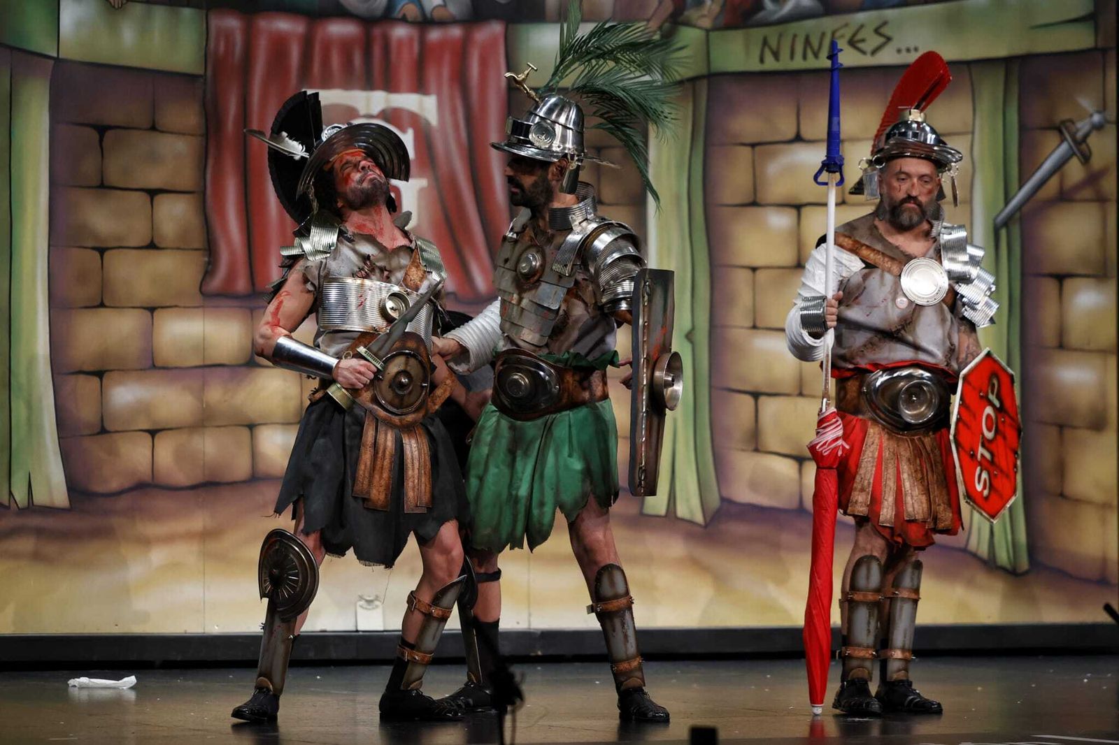 Cuarteto 'Escuela taller de gladiadores El Pópulo'.