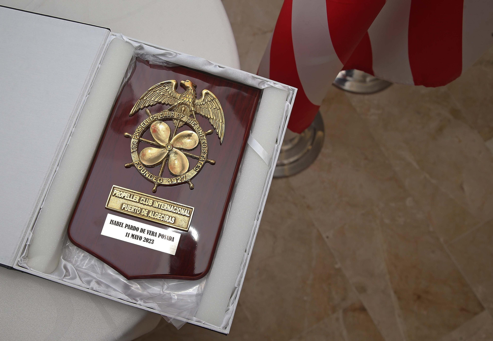 Fotos de la conferencia de Isabel Pardo de Vera en el Propeller Club Algeciras