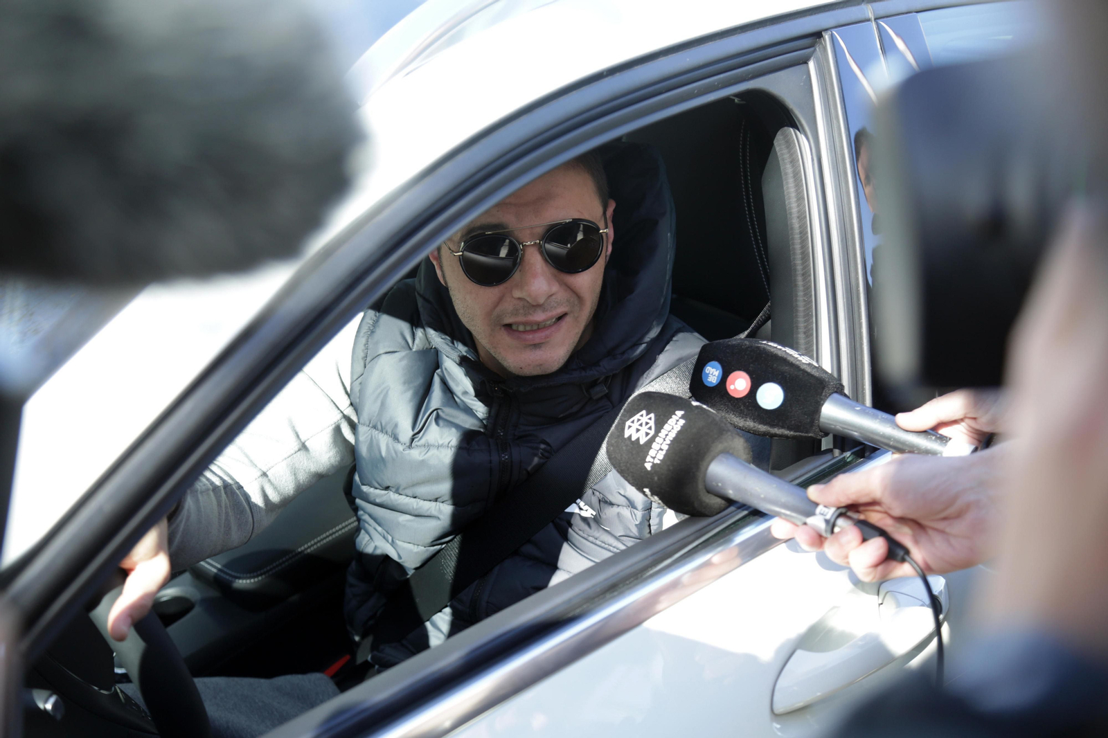 Joaquín a la salida del entrenamiento.