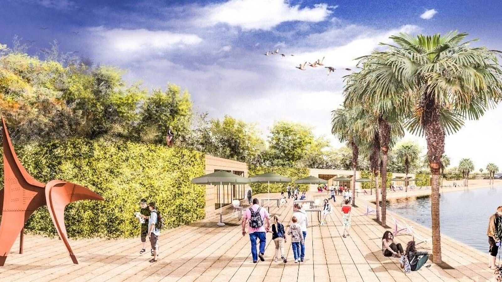 Recreación virtual del futuro parque de La Magdalena que ha difundido el Ayuntamiento de San Fernando.