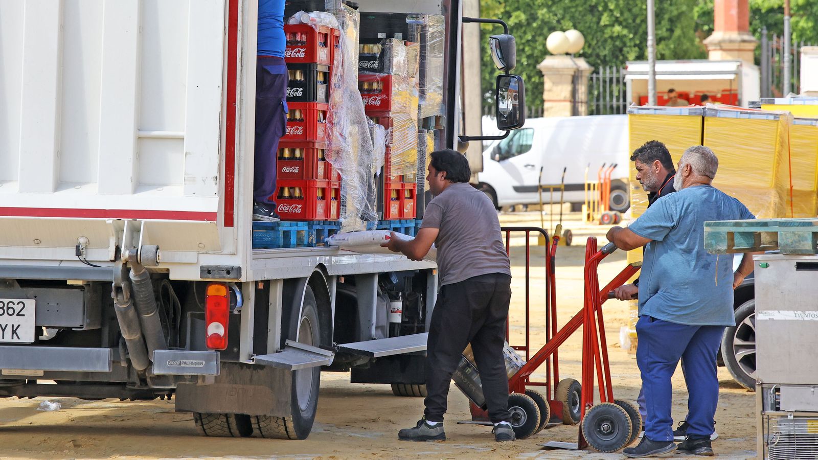 Preparativos en la Feria del Caballo 2024 de Jerez