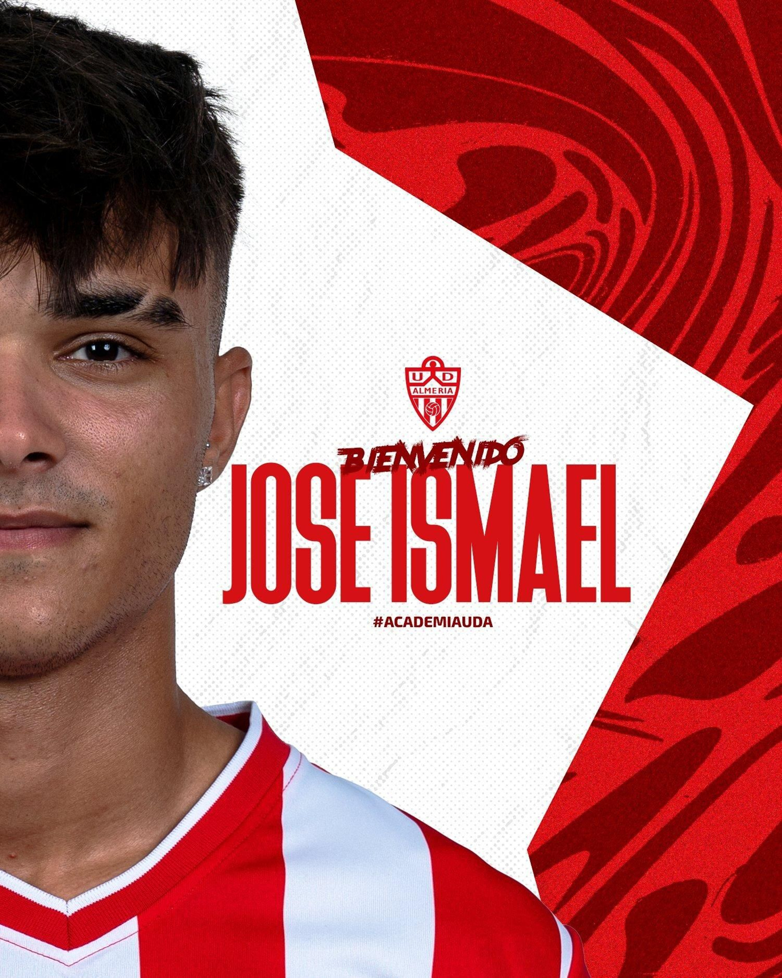 Cartel con el que el Almería anunciaba la incorporación de José Ismael para su juvenil División de Honor.