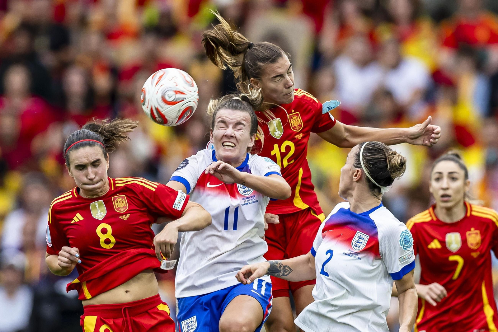 Las mejores imágenes de la final España - Inglaterra de la Eurocopa femenina