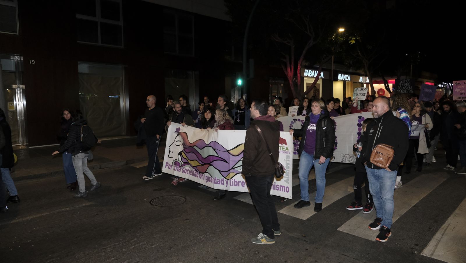 Imágenes de las manifestaciones por el Día de la Mujer en Almería
