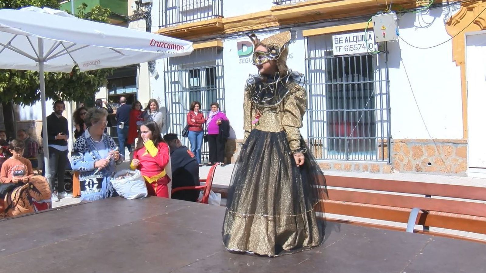 Lucía Álvarez, ganadora del segundo premio del concurso de disfraces