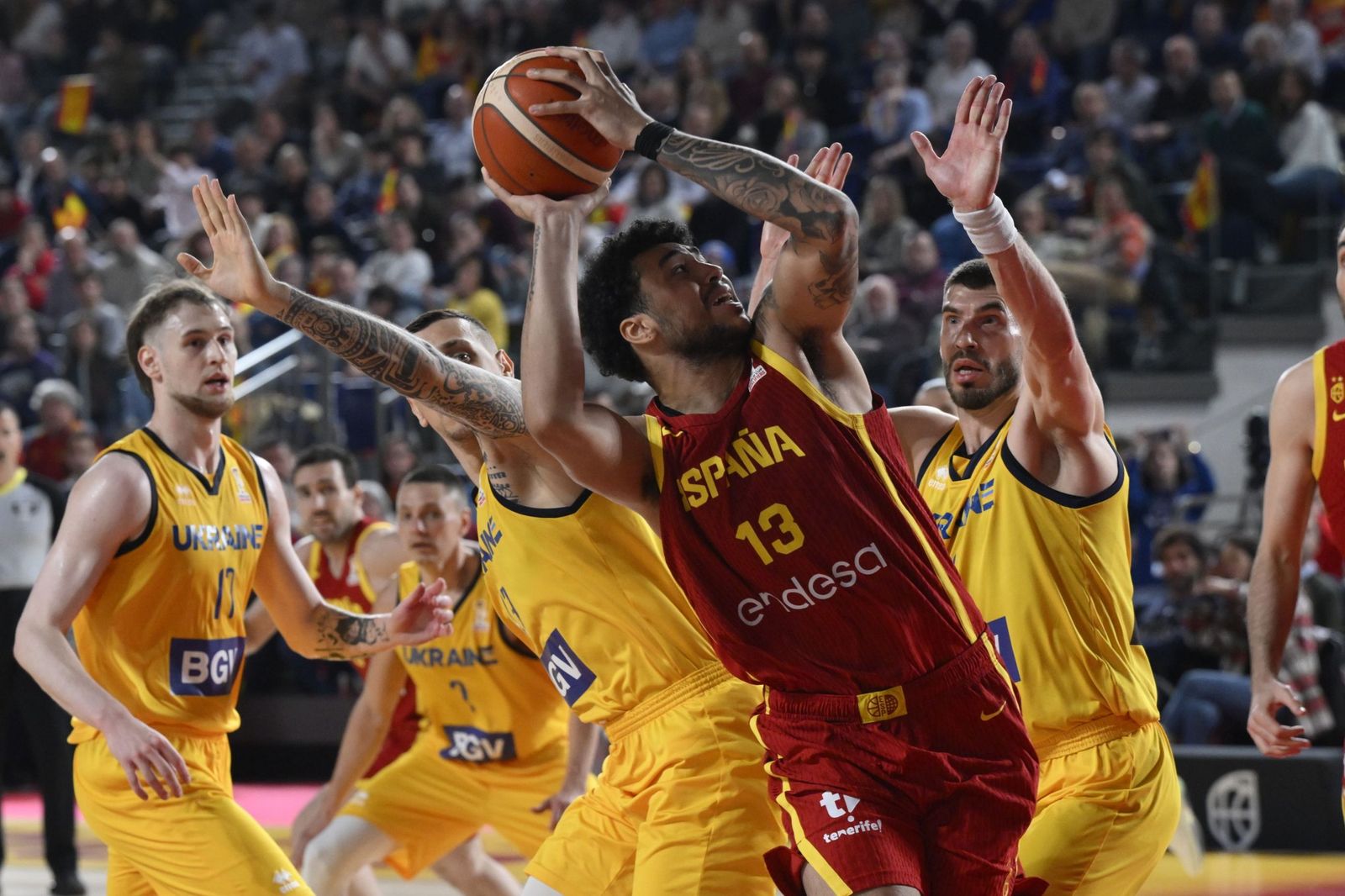 Las mejores fotos del España-Ucrania de baloncesto