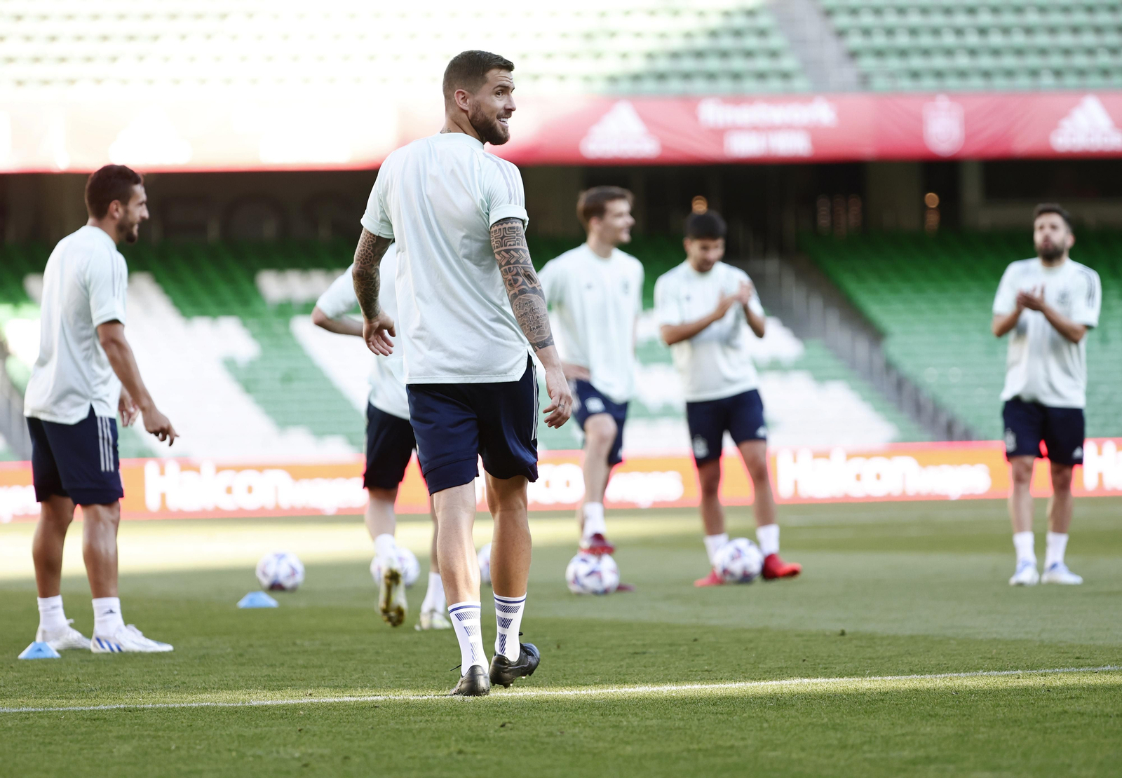 Las imágenes de la selección española en Sevilla