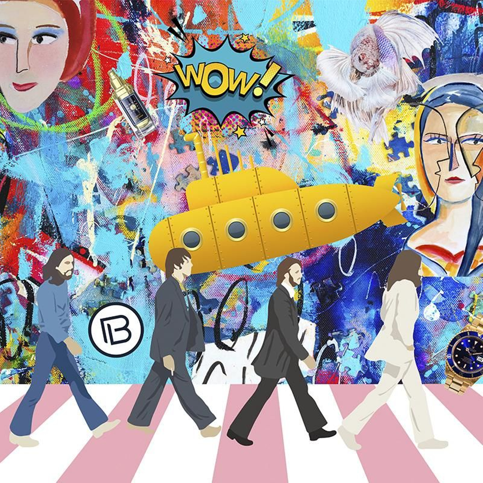 El mural inspirado en Puerto Banús, en Marbella.