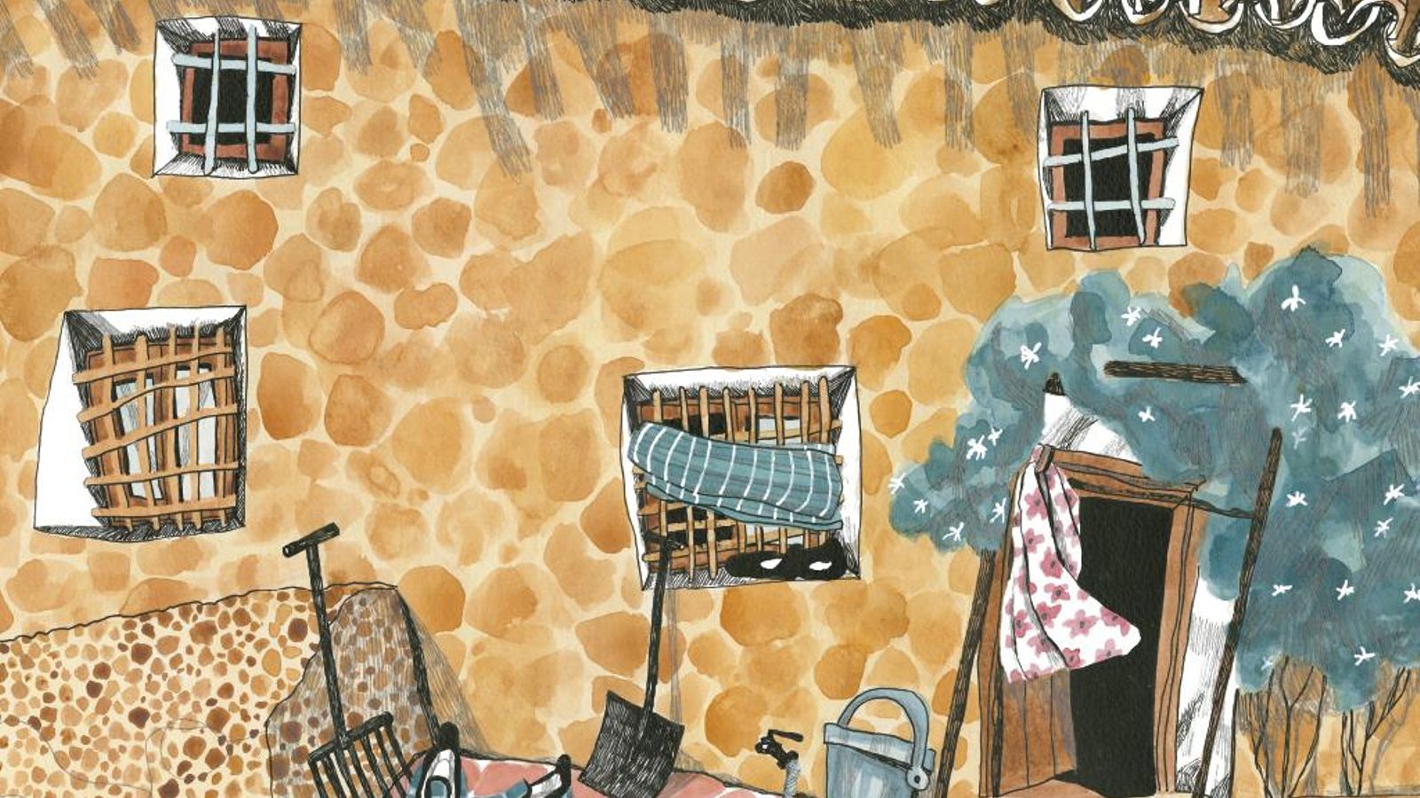 La casa de la abuela en una de las ilustraciones que recoge el libro.