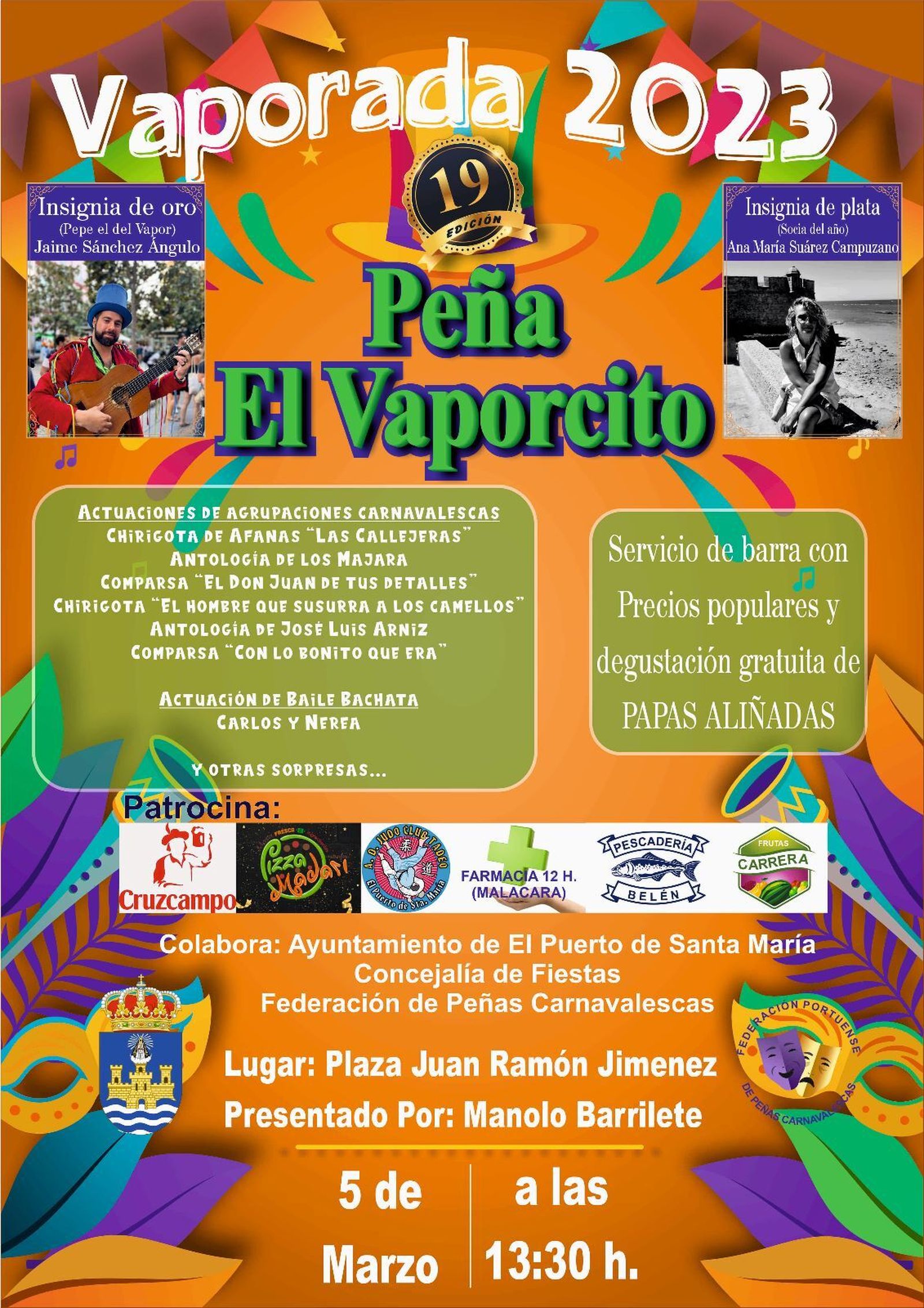 La XIX Vaporada se celebrará el domingo en la Plaza Juan Ramón Jiménez.