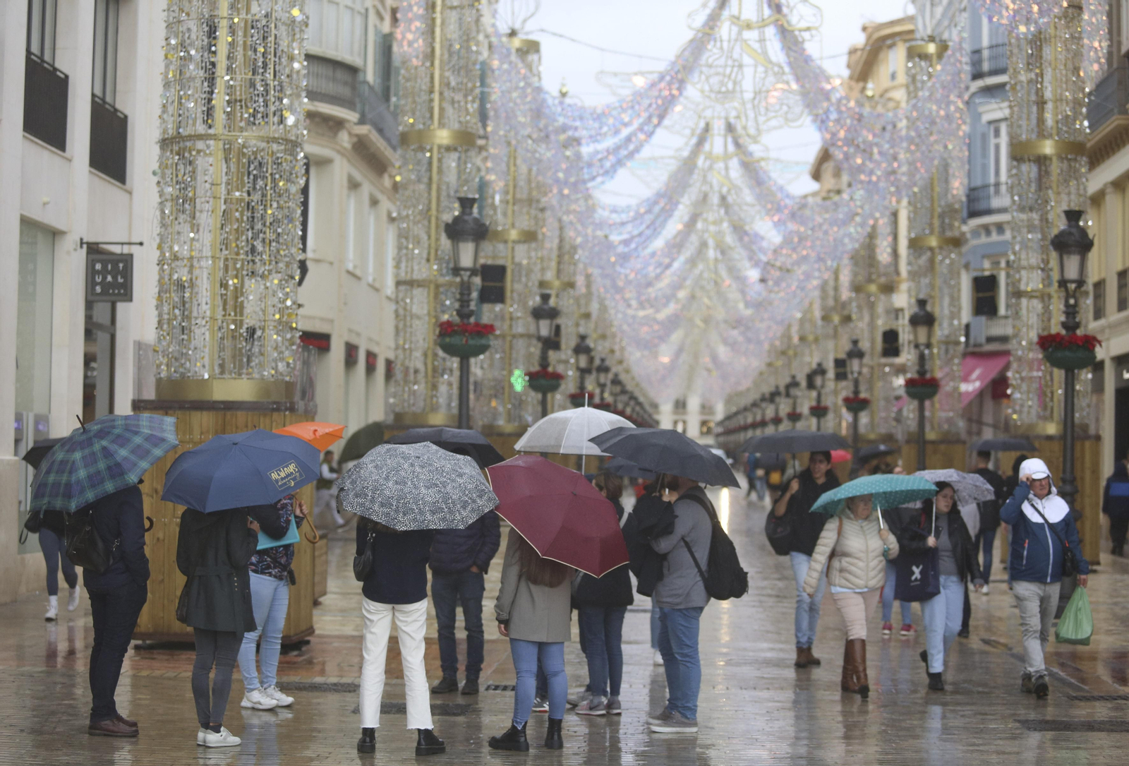 Fotos del temporal de lluvia y viento en Málaga