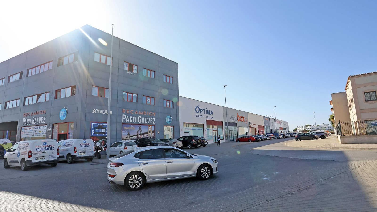 Una calle del Parque Empresarial de Jerez.