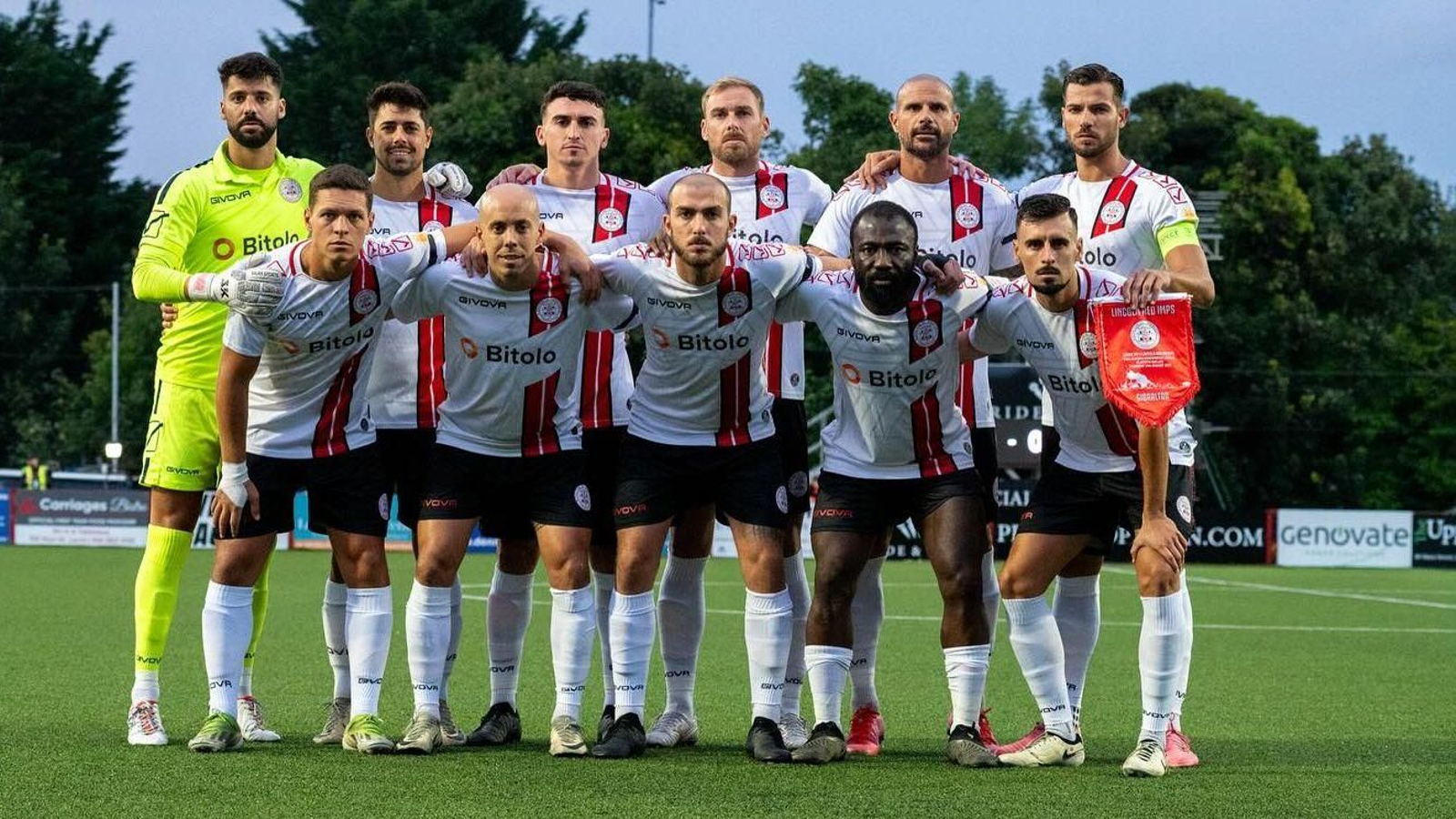 Formación inicial del Lincoln, este jueves en Irlanda del Norte