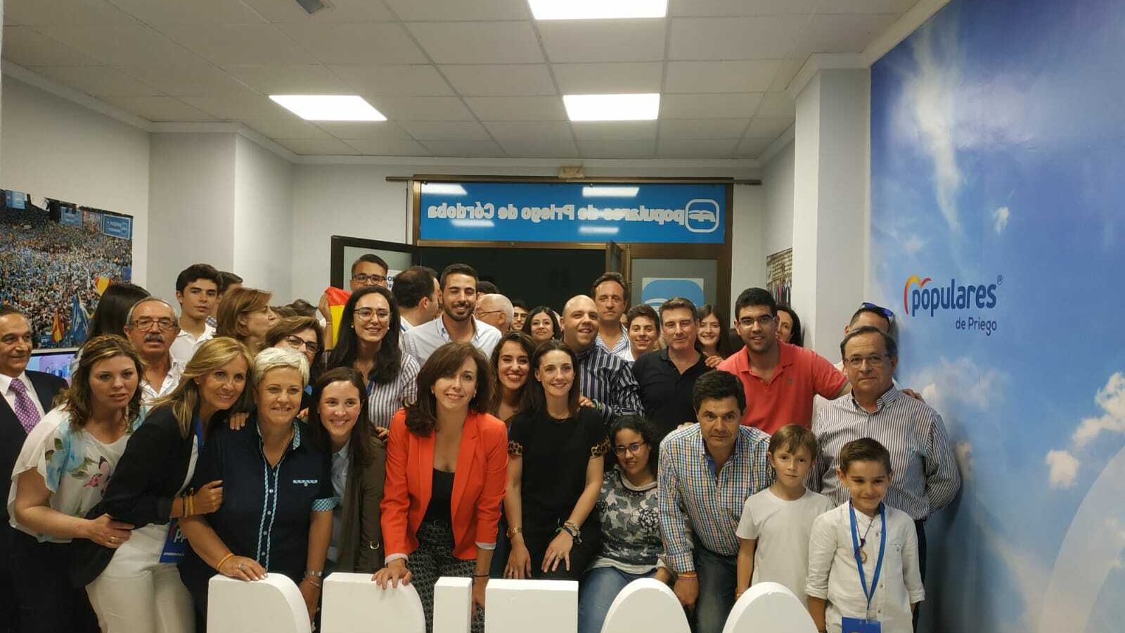 María Luisa Ceballos, tras conocer los resultados de las elecciones y recuperar la Alcaldía prieguense