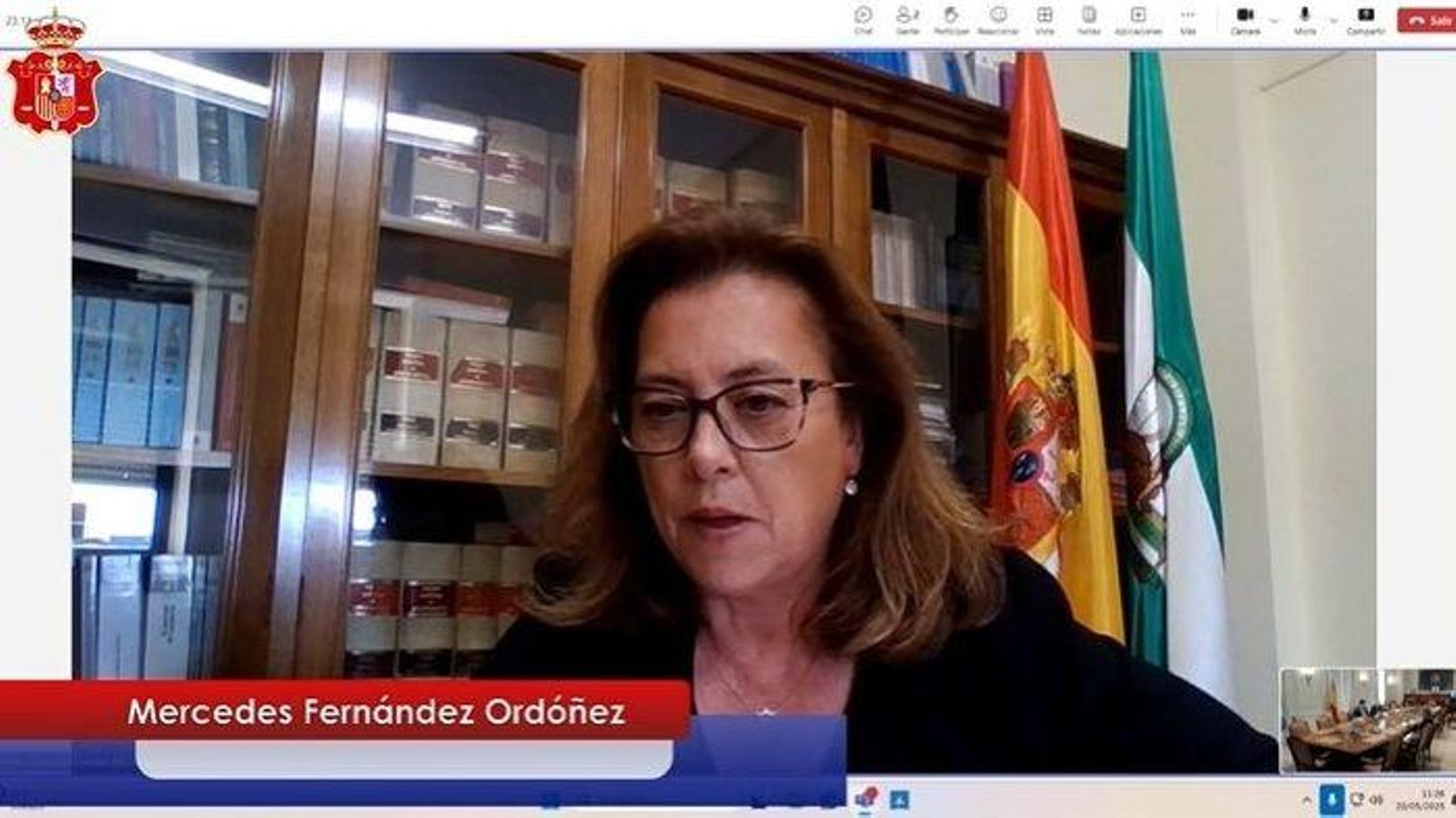 Mercedes Fernández, durante su comparecencia ante la Comisión de Calificación.