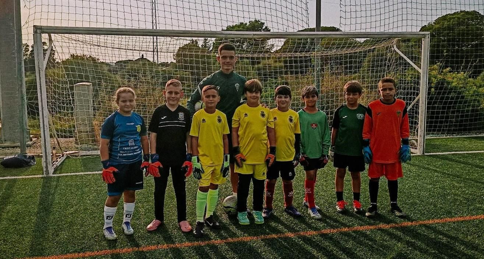 Porteros que participaron en el entrenamiento.
