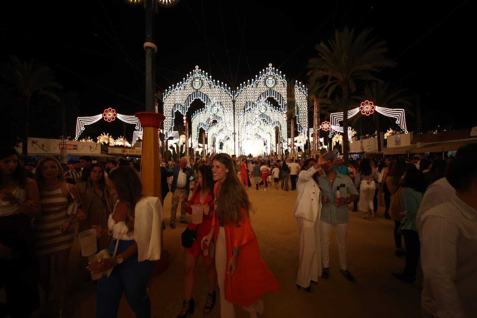 Las imágenes del encendido del alumbrado de la Feria de Jerez
