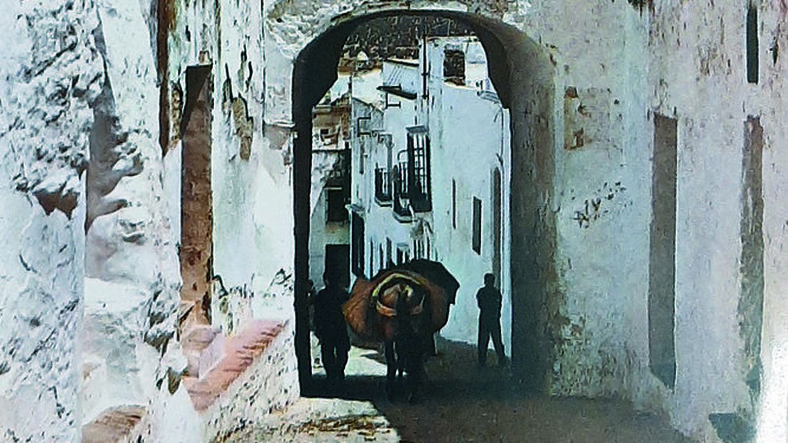 La Puerta de Matrera, en Arcos de la Frontera, en una fotografía de los años sesenta.