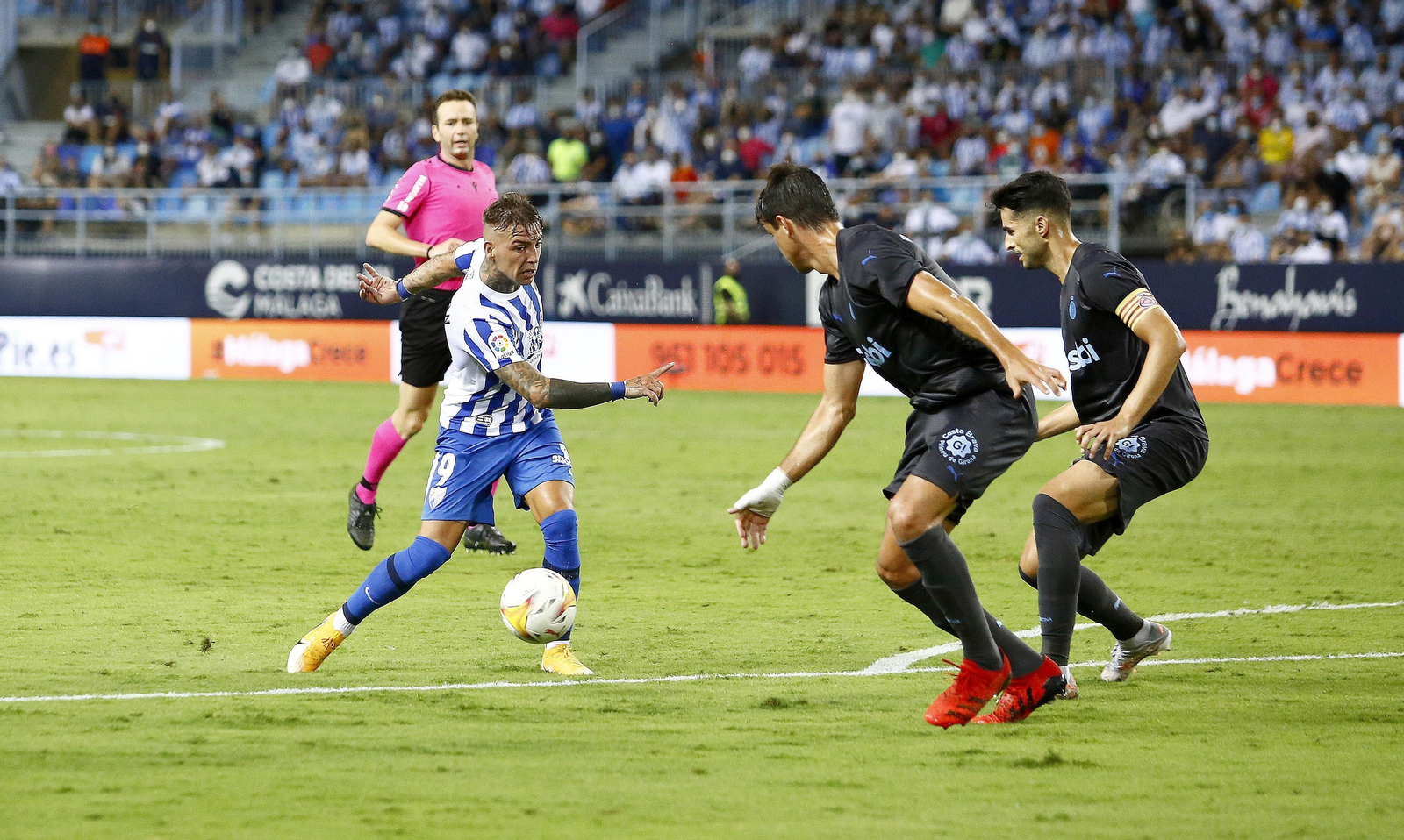 Brandon Thomas, en el Málaga CF - Girona