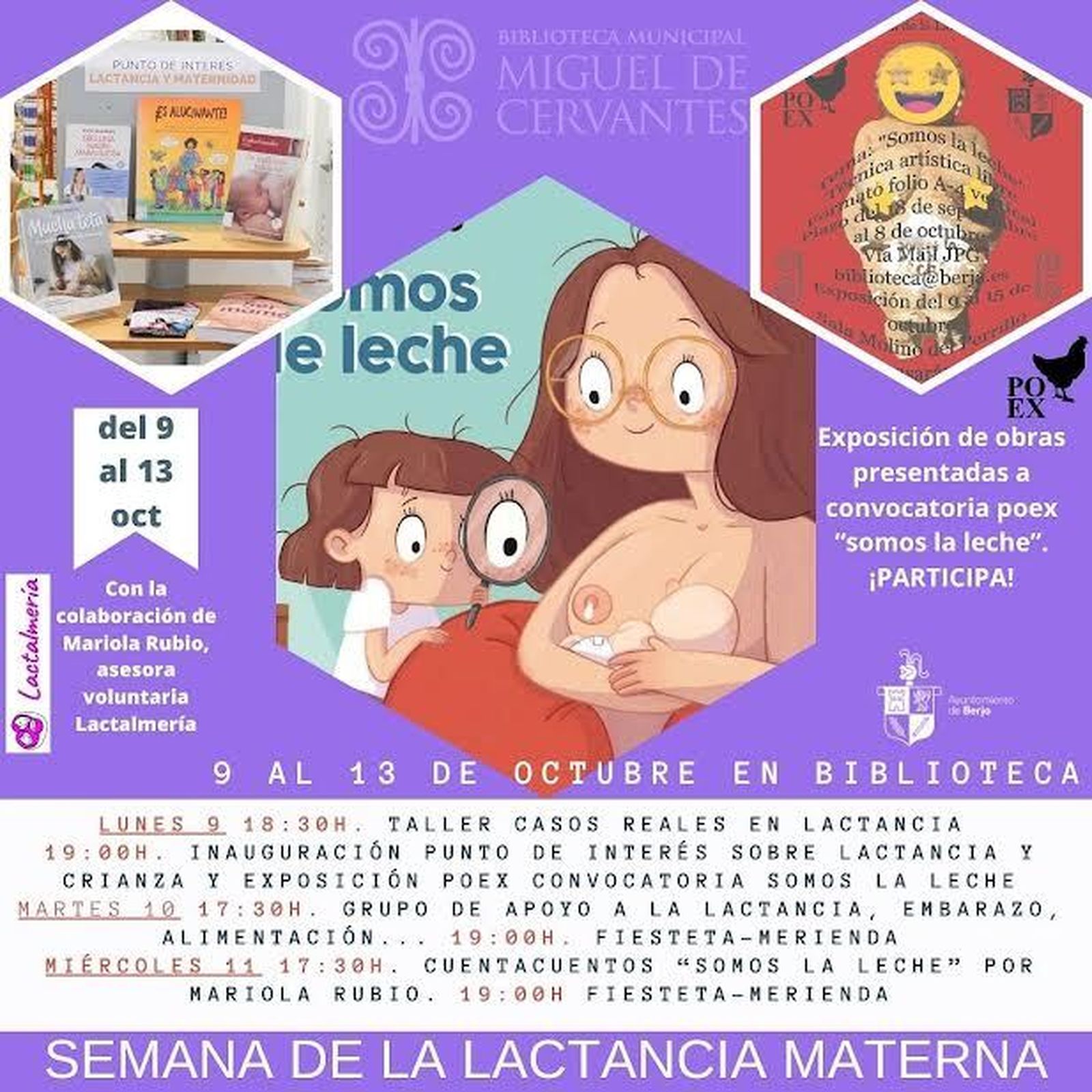 Cartel anunciador de esta Semana de Lactancia Materna