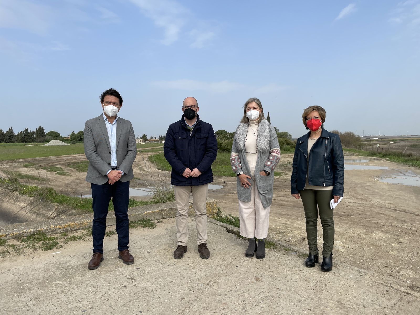 Una imagen de la visita a la zona, este martes.