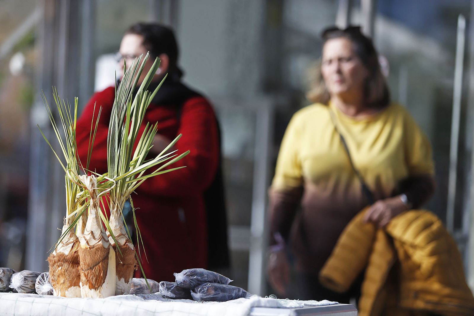 Imágenes del ambiente en el zoco del Mercado del Carmen