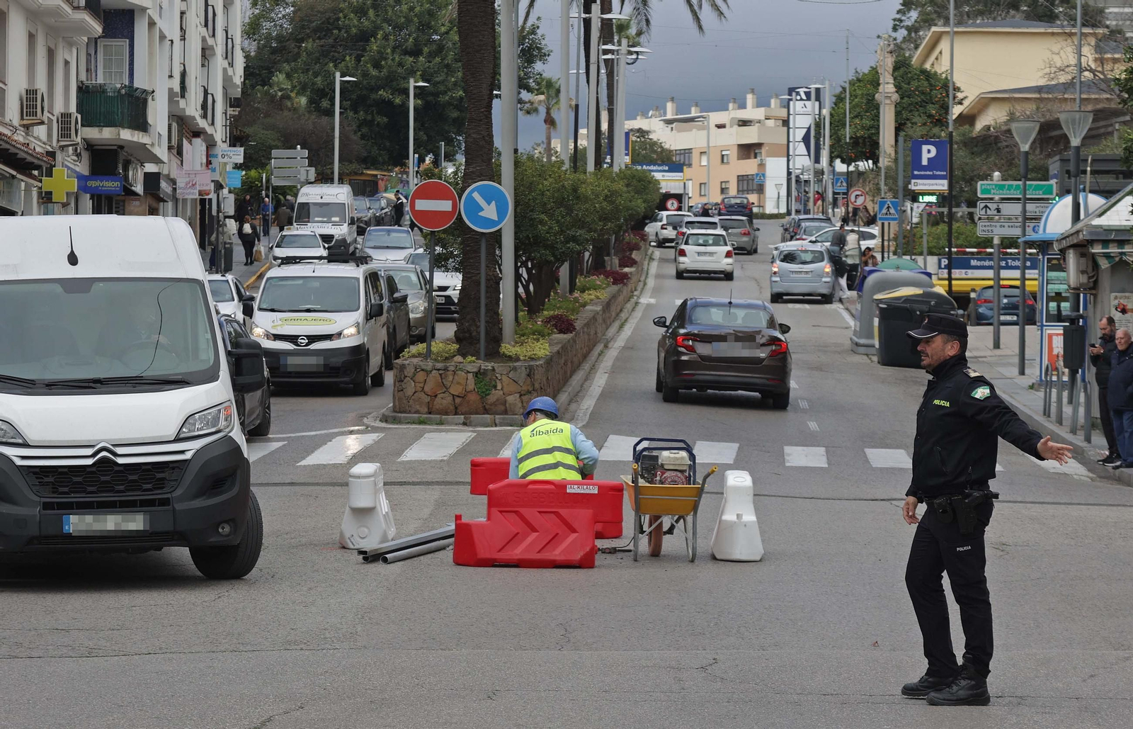 Fotos de los inicios de las obras en la calle Blas Infante de Algeciras